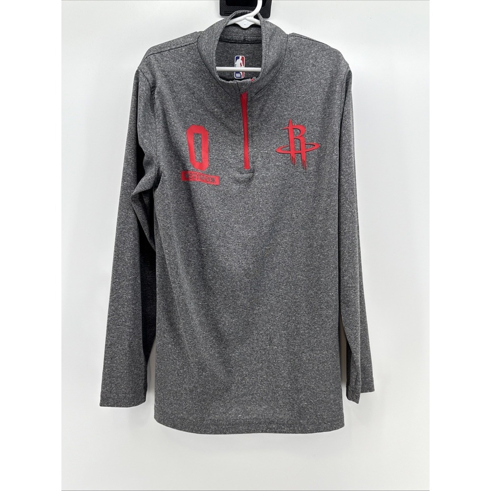 Westbrook # 0 Houston Rockets Gray Boys  1/4 ZIP‎ Sizes 10-12 Heather